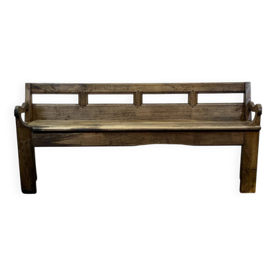 Banc rustique en châtaignier fin XIXème