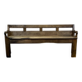 Rustic chestnut bench from the late 19th century.
