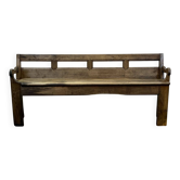 Banc rustique en châtaignier fin XIXème