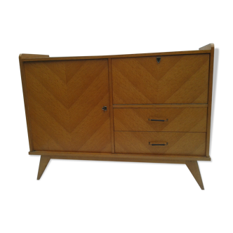 1950 oak sideboard with compass legs