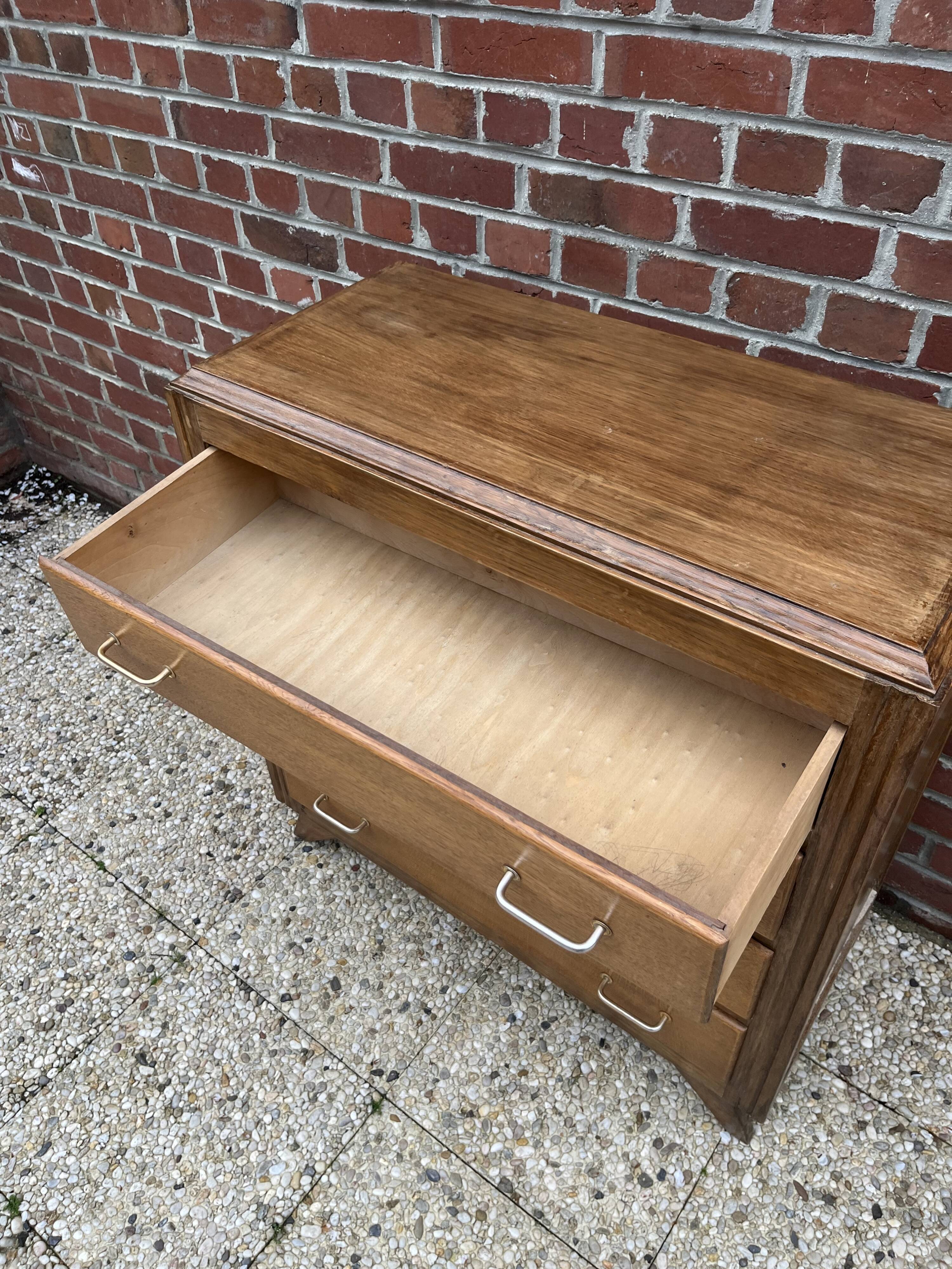 Vintage chest of drawers compass feet