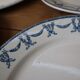 Set of 8 flat ironstone plates "Les Termes" Sarreguemines and Digoin