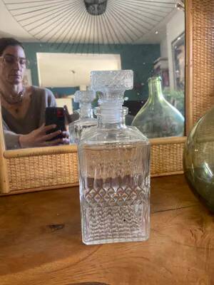 Cut glass whiskey decanter