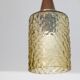 Scandinavian glass and teak pendant lamp 1960