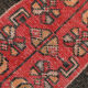 4x10 red & beige wool vintage rug 140x301cm