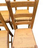 Set of 6 solid wood dining chairs