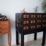 Furniture with an ancient Asian apothecary drawer