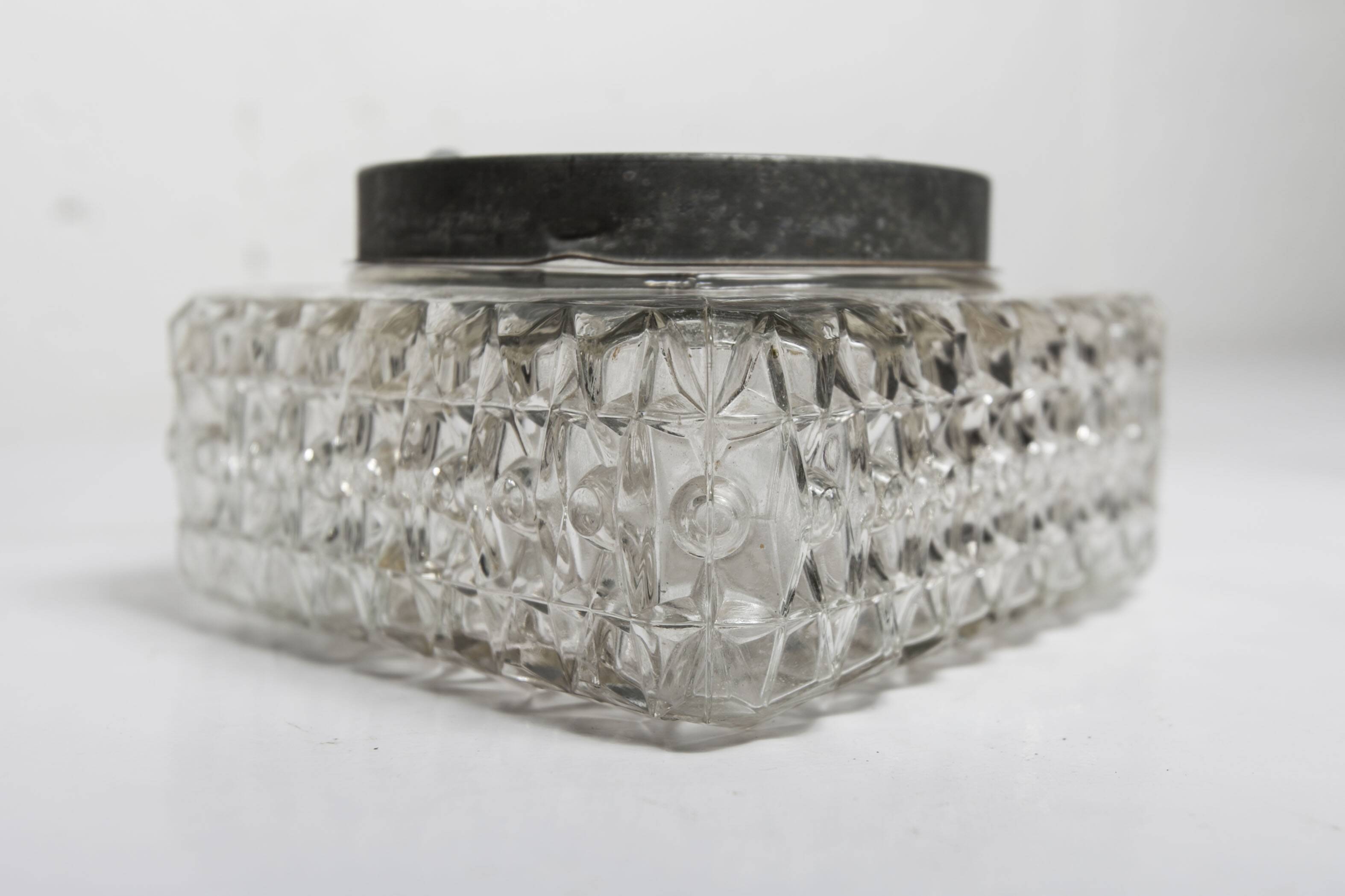 Square ceiling or wall light 1970 space age