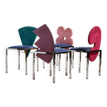 MK10080 Omaggi chairs by Salvati & Tresoldi for Saporiti Italia, Set of 4