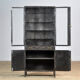 Polished iron medical cabinet, 1950s