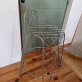 Designer metal high chair