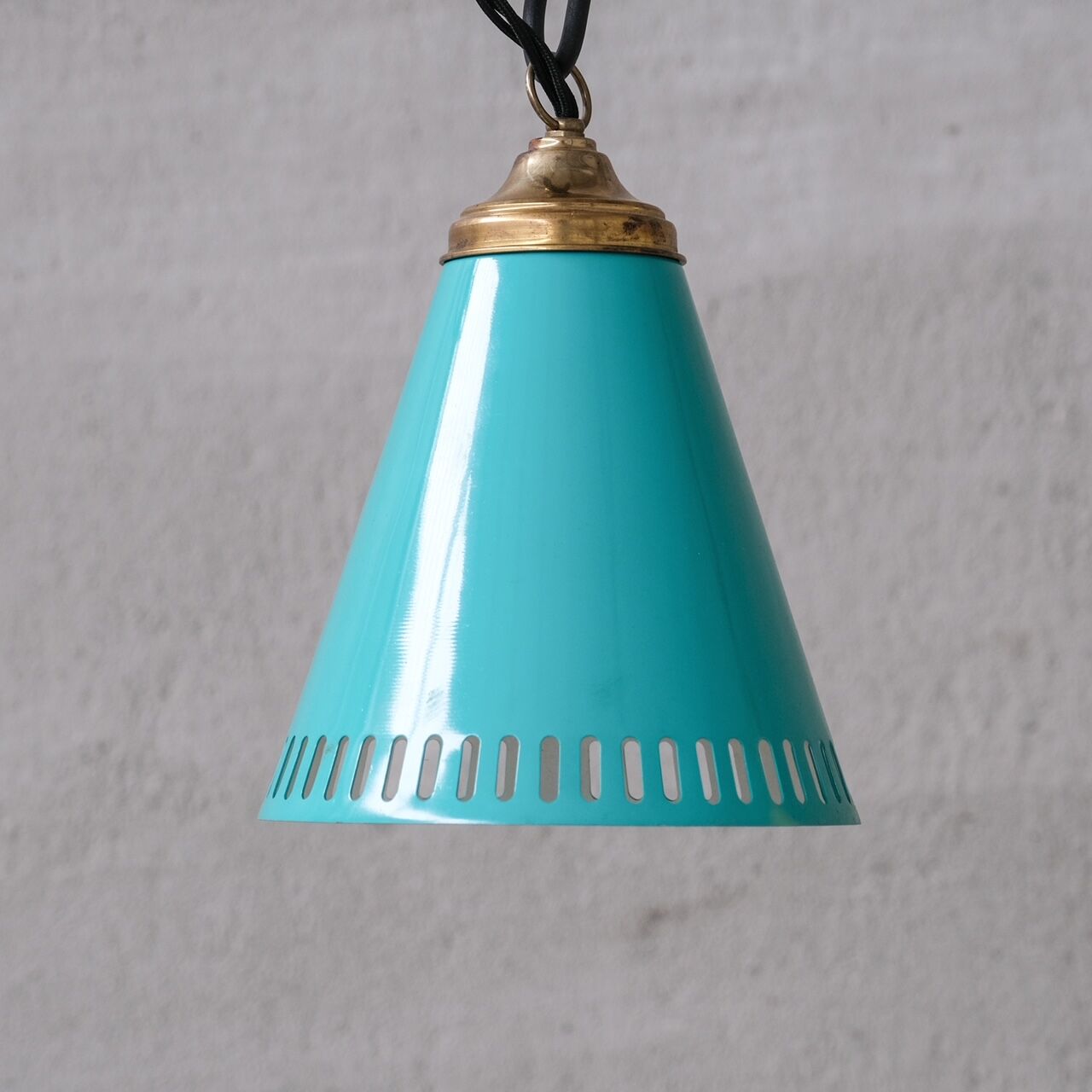 New Old Stock Mid-Century Metal Pendant Shade Lights (6 available)