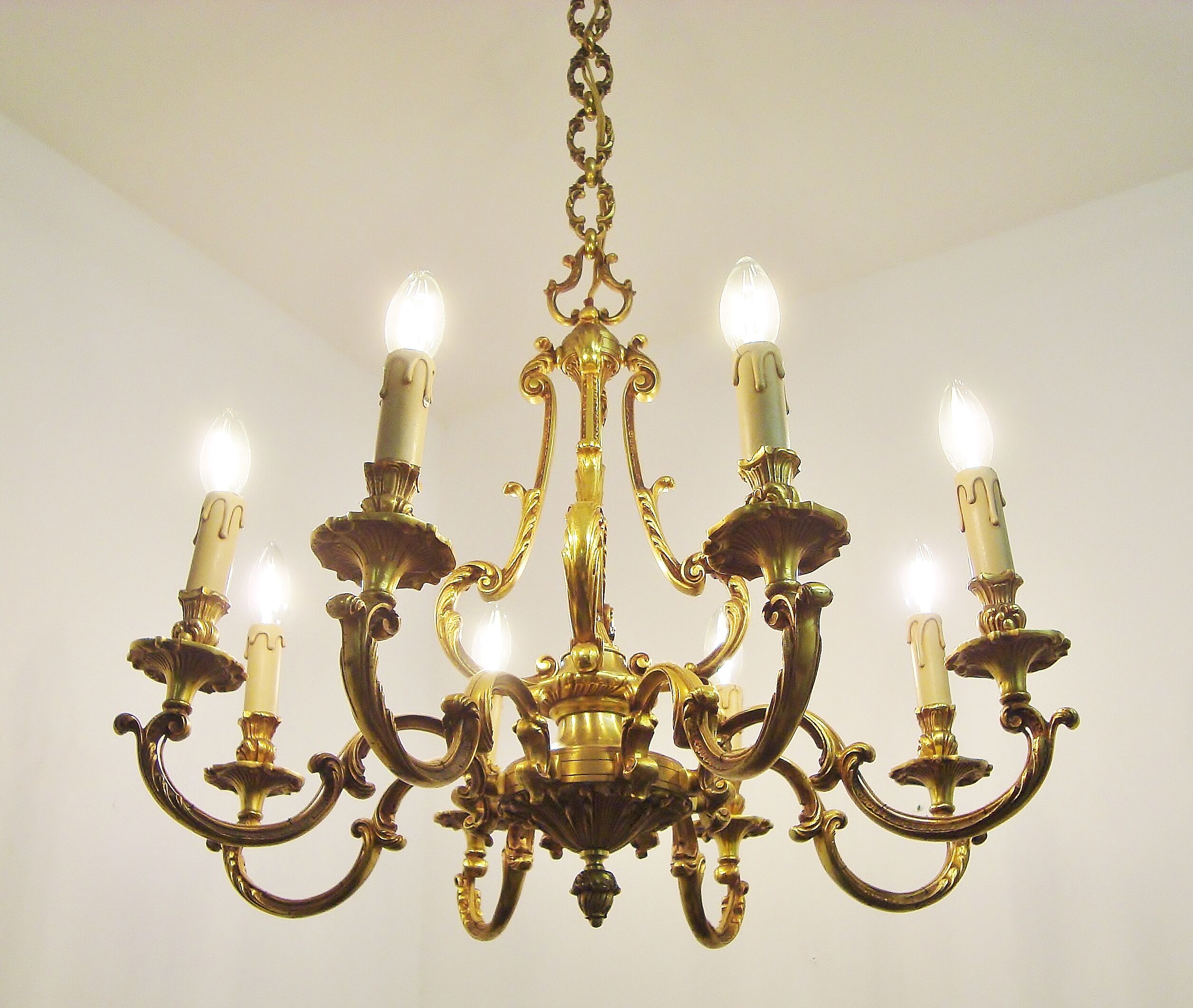 Antique bronze chandelier