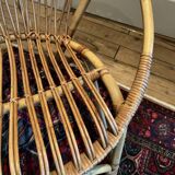 Pair of vintage rattan armchairs – 60s/70s design