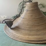 Pencil reed rattan wicker bamboo pendant lamp