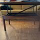 Vintage lift-top coffee table in solid oak – 1950s/60s
