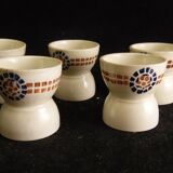 Lot de 5 coquetiers anciens en faience