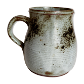 Pot à lait de potier en grès émaillé années 70