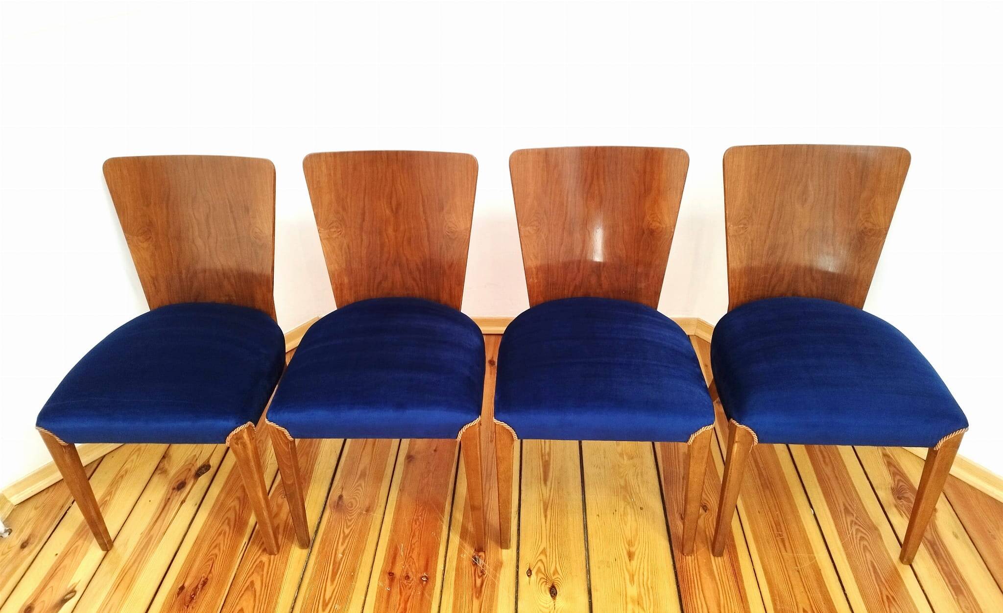 H-214 Chairs attributed by Jindřich Halabala for Up Zavody, 1950s, Set of 4