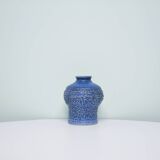 Vintage blue ceramic vase