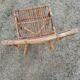 vintage antique rattan armchair