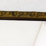 Large elongated gilded mirror