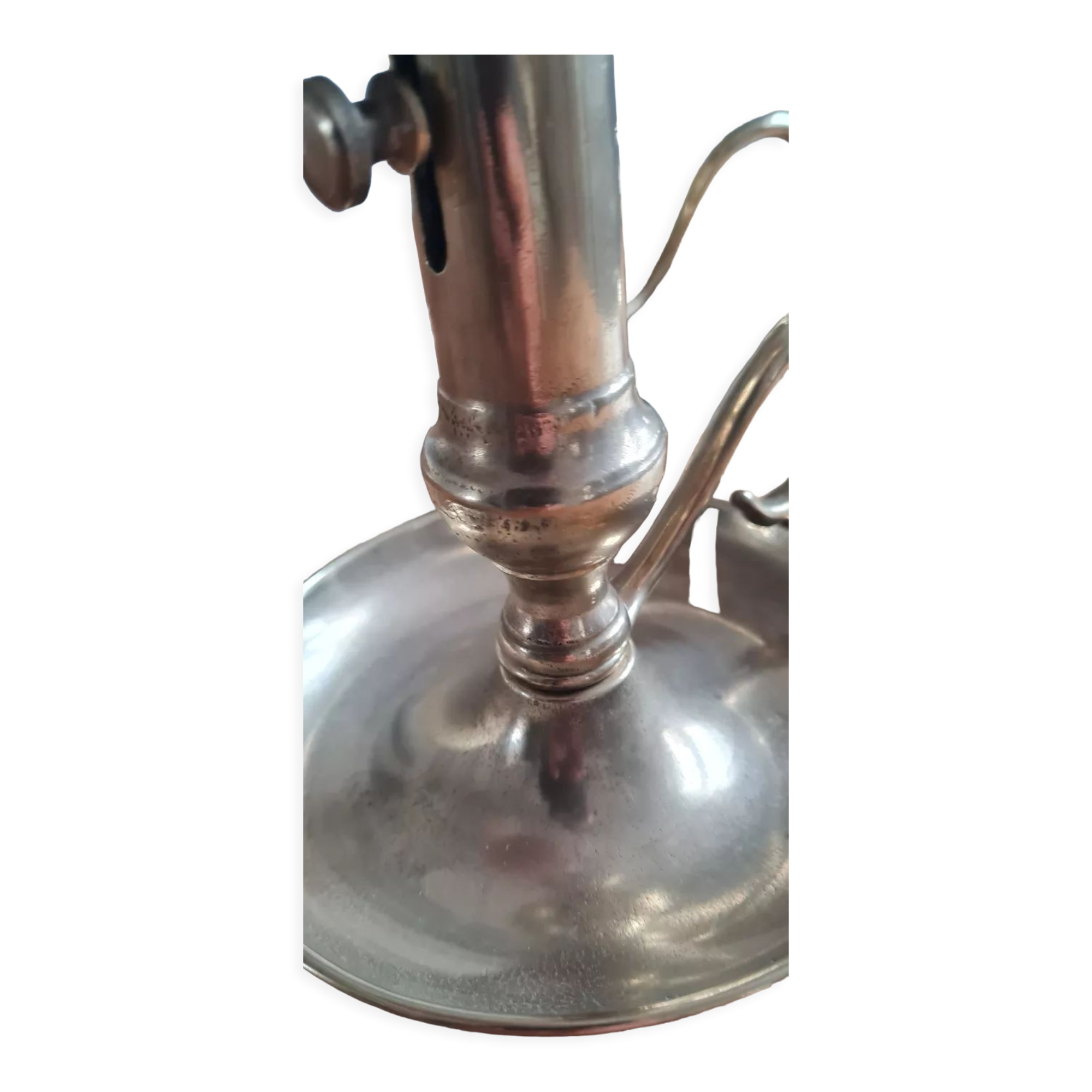 Pair of brass candle holders