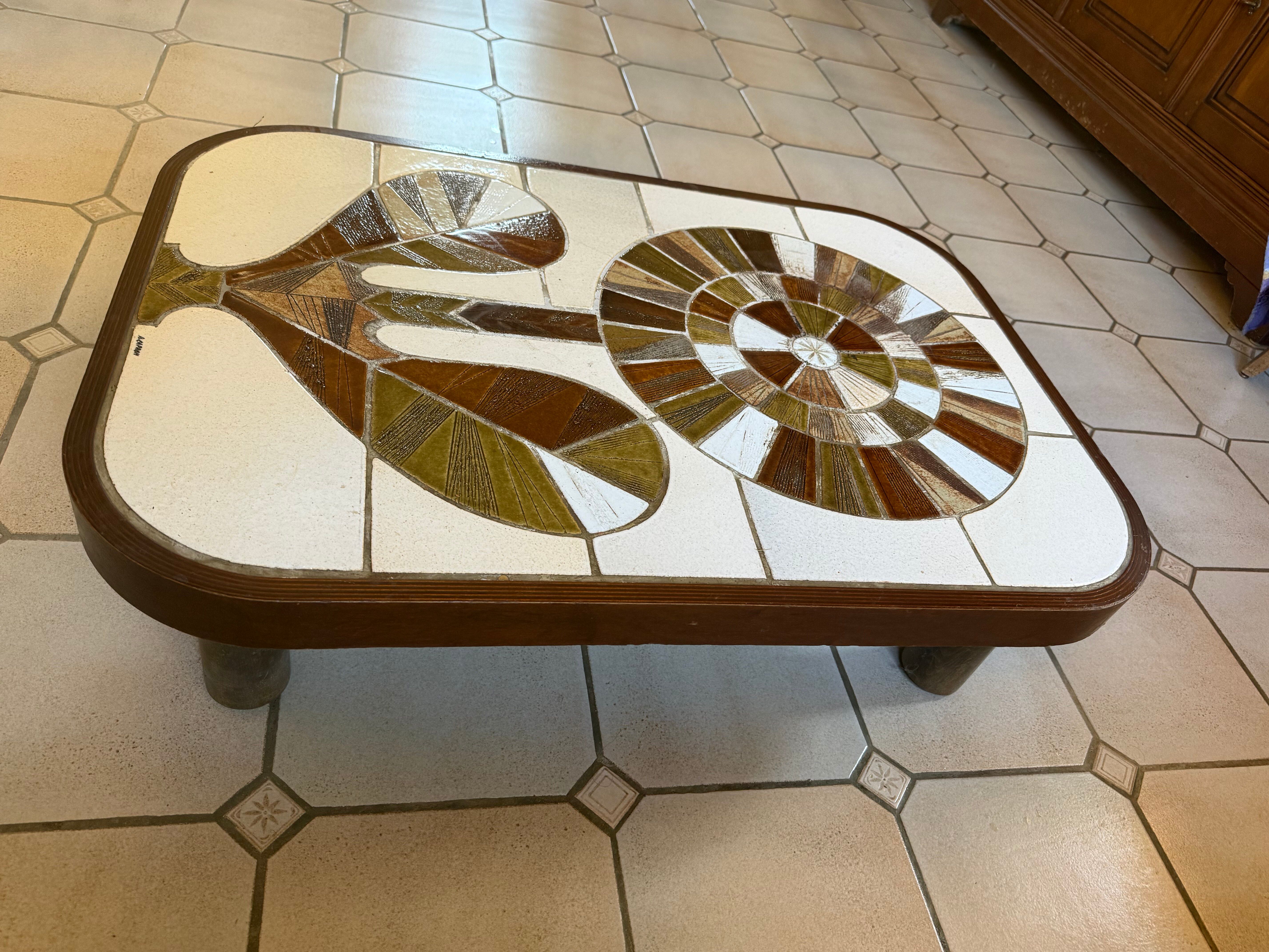 Capron coffee table - floral pattern
