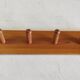 Wall-mounted coat rack in solid pine - 1970s/80s