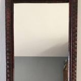 Rattan frame mirror