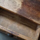 Armoire d'apothicaire / comptoir de magasin rustique en pin allemand vintage, années 1930