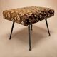 Pouf fleuri vintage / tabouret pliant / petite échelle