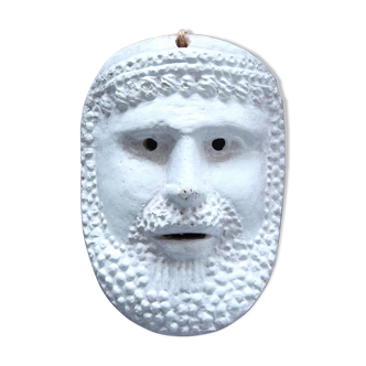 Greek terracotta man's mask, 70s