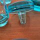 Smoky blue glass liqueur set from the 70s.