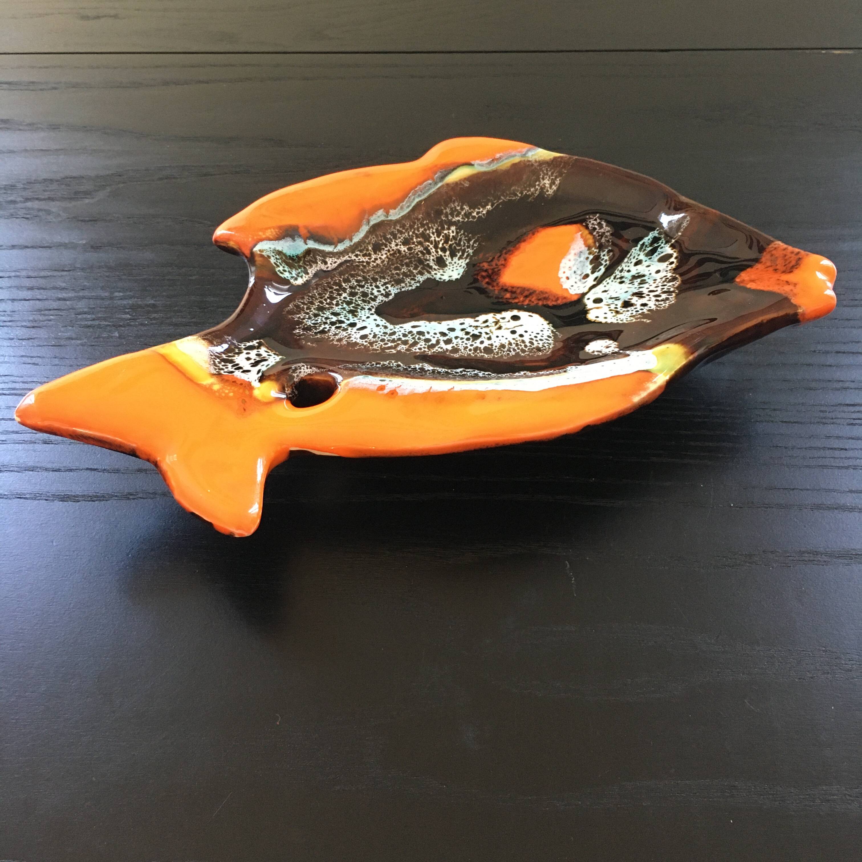 Orange fish catchall tray