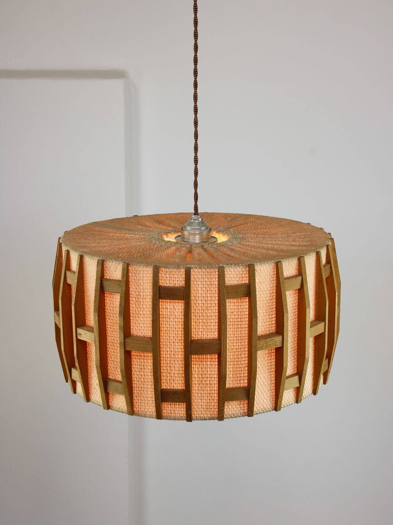 Mid-Century Danish Pendant Lamp in Teak, 1960s