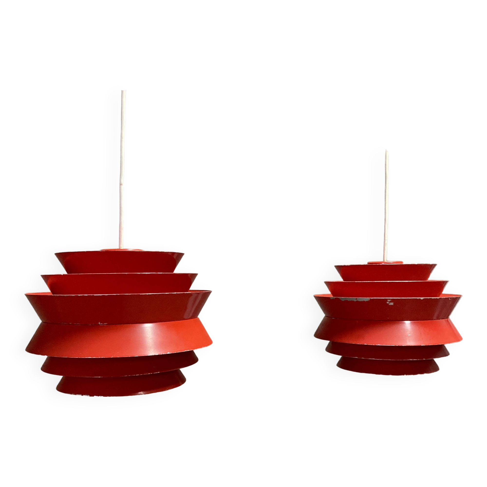 Pair of Scandinavian design pendant lights.