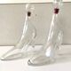 2 bottles vintage glass flacons registered model kefla france high heels