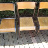 Set of 3 old school chairs