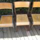 Lot de 3 chaises d'école anciennes