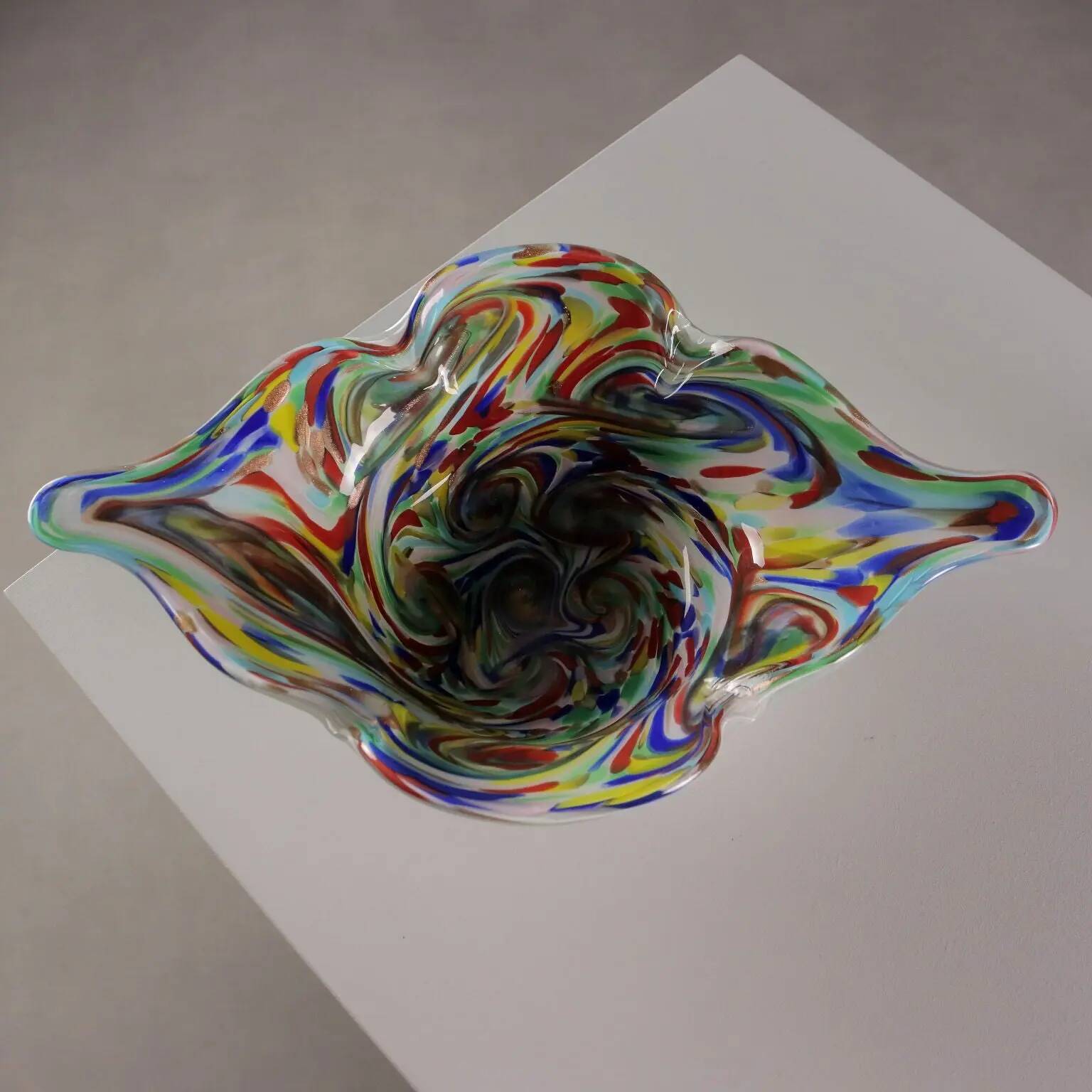 Vintage glass centrepiece from Murano, Italy, 1950s.