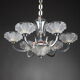 Art Deco chandelier in nickel-plated metal and copper