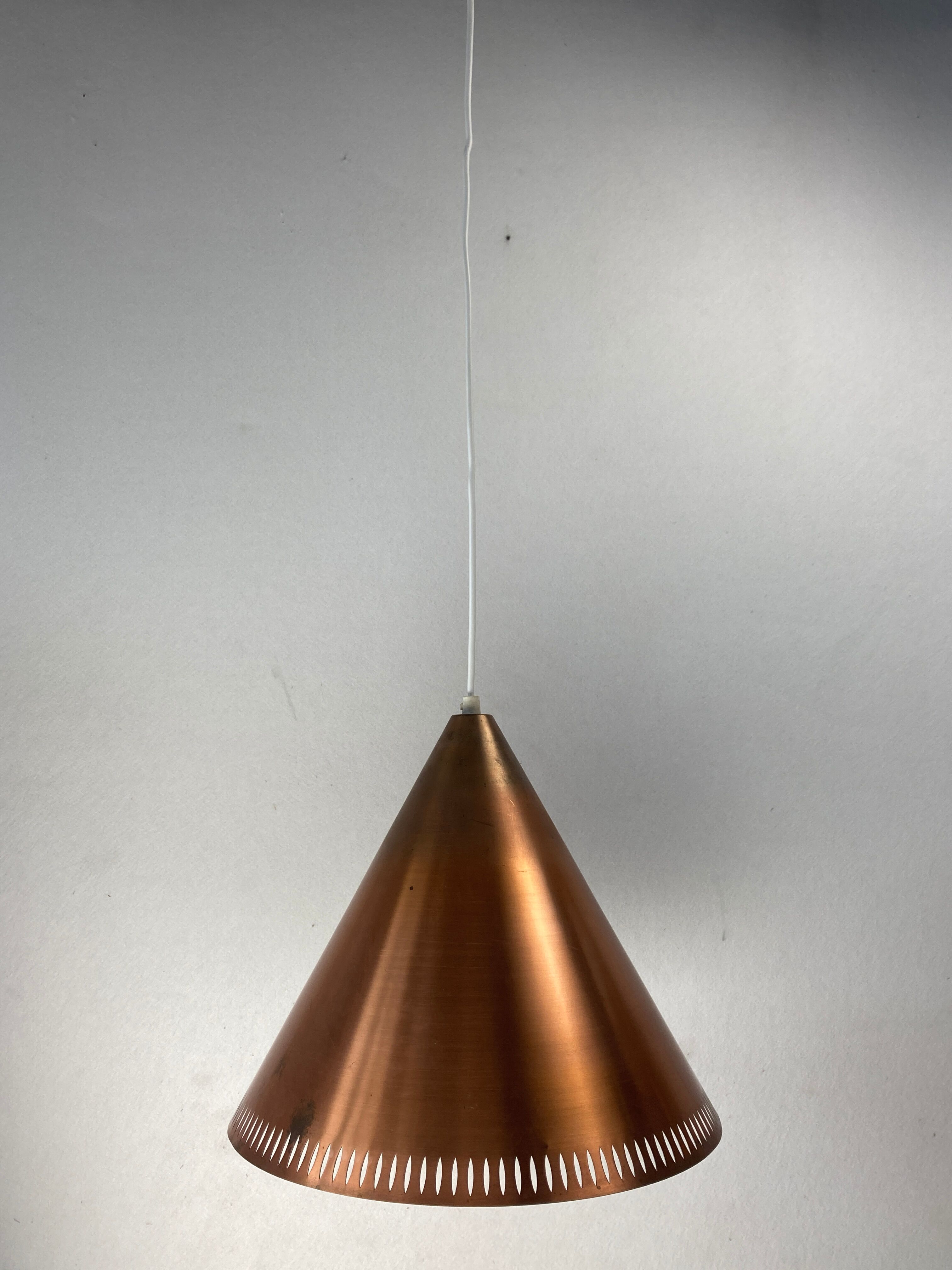 Perforated copper hanging pendant, Nordisk Solar, Denmark