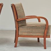 Paire de fauteuils Krasna Jizba Art déco bois massif