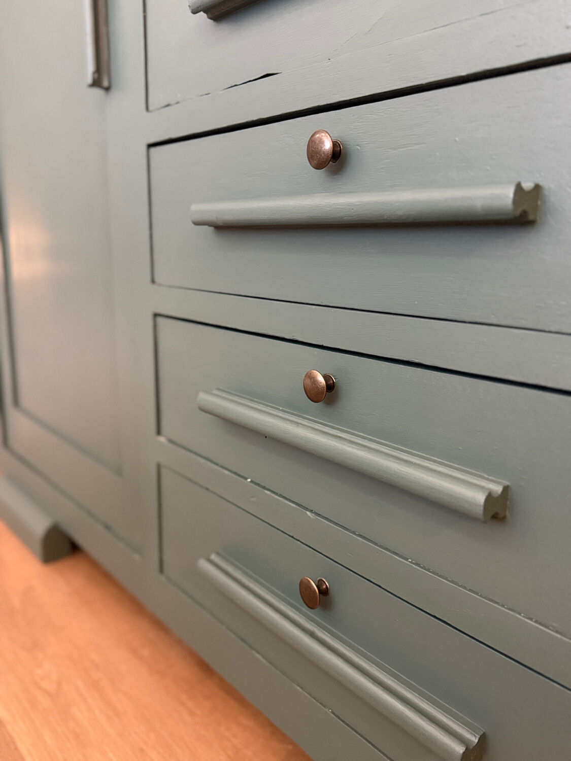 Art Deco Secretary Cabinet in solid wood