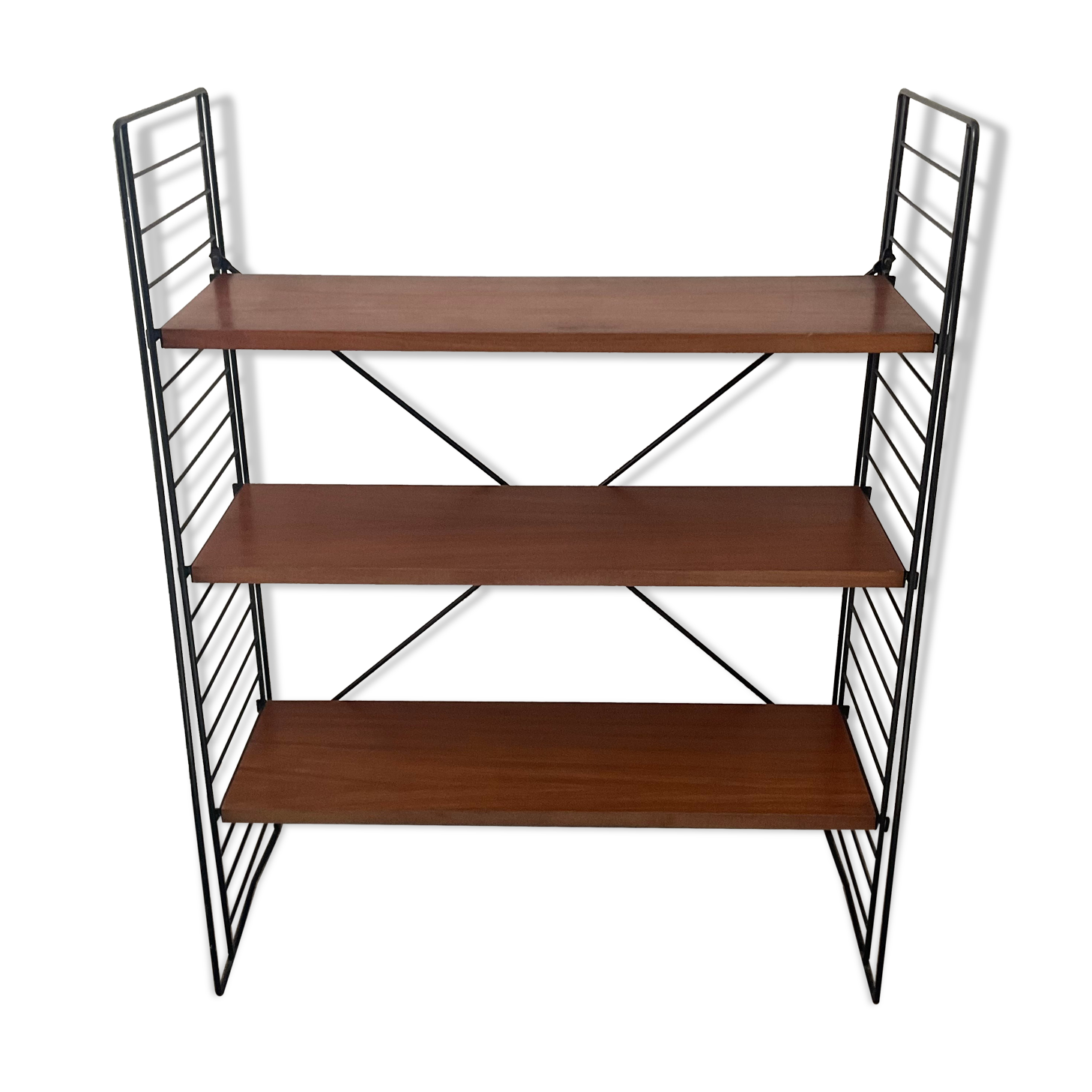 Tomado To.Decker shelf in teak and metal 50/60s