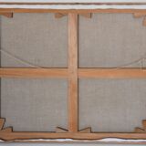 Oil on canvas Barques on the beach