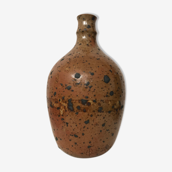 Vase « bouteille » en grès pyrité, vassil ivanoff 1960