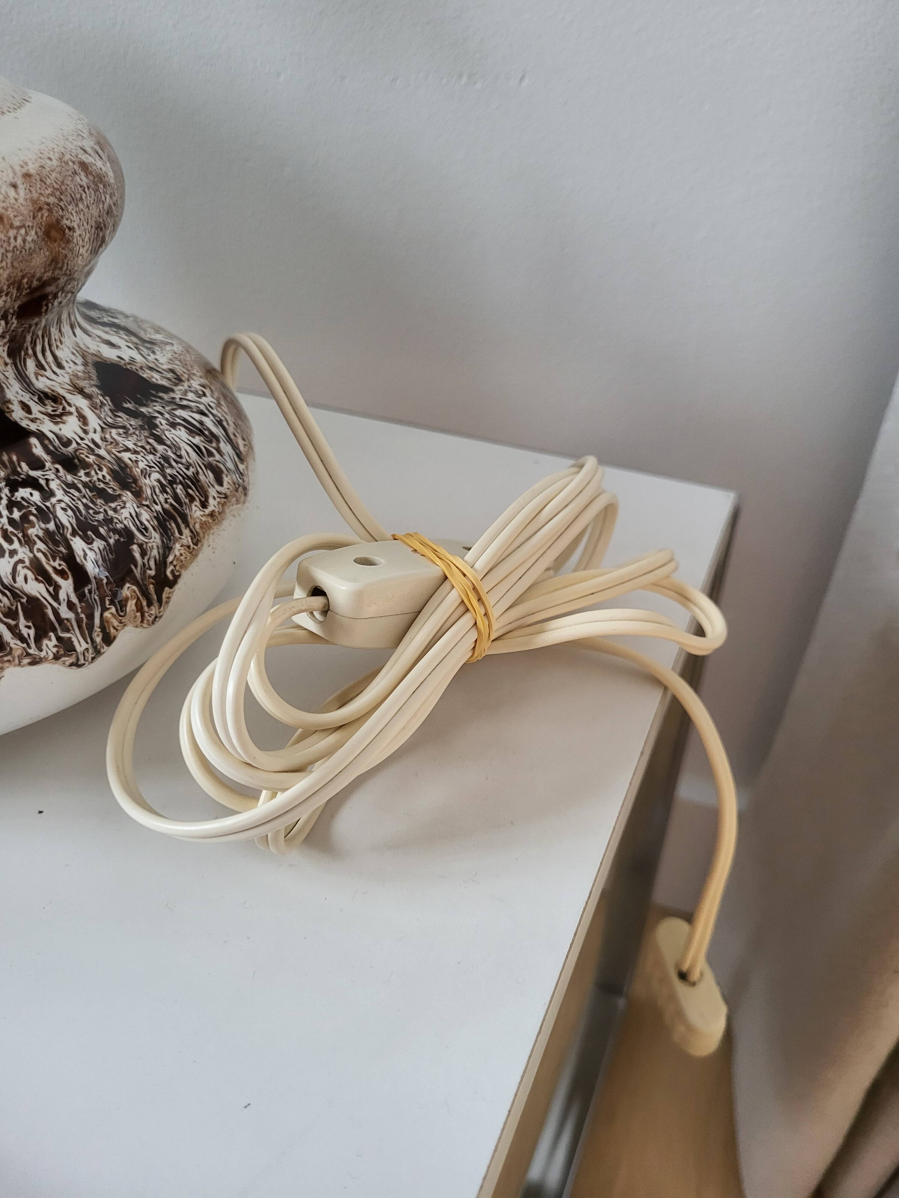 Vintage Fat lava tafellamp met bruintinten, jaren 1970