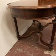 Napoleon III desk table in rosewood and 19th century veneer